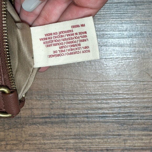 LUCKY BRAND BAILEY Western Boho Chic Brown Leather Fringe Purse Bag Clutch - Picture 11 of 13